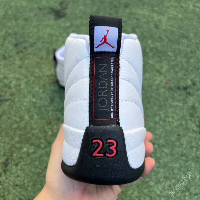 Air Jordan 12 White Black Red Sneakers CT8013-162