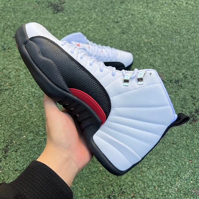 Air Jordan 12 White Black Red Sneakers CT8013-162