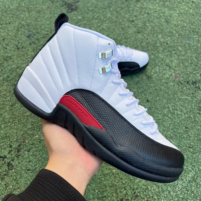 Air Jordan 12 White Black Red Sneakers CT8013-162