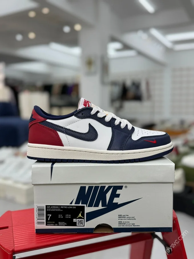 AJ1 Low White Blue Red HQ2993-100