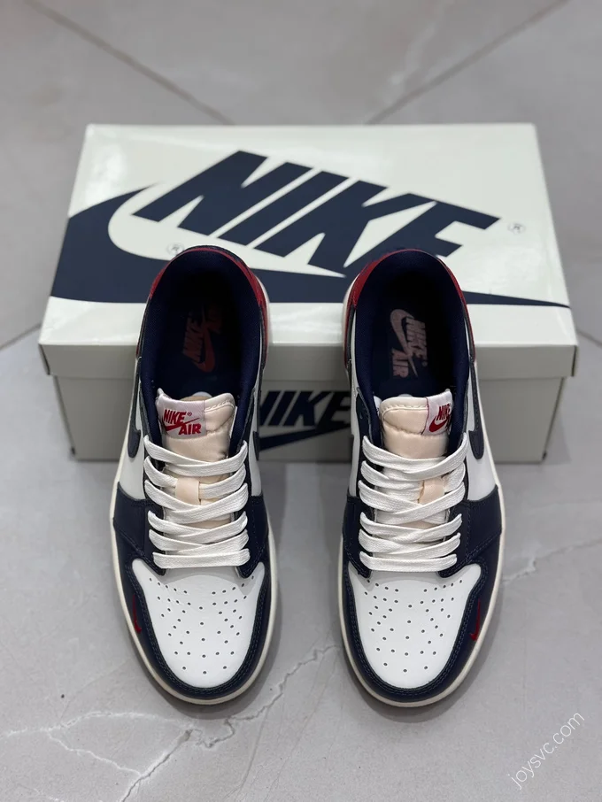 AJ1 Low White Blue Red HQ2993-100