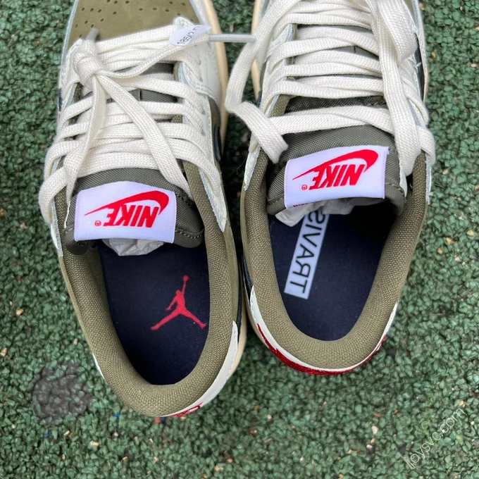 Travis Scott x Air Jordan 1 Low Military Green Kids DO5442-200