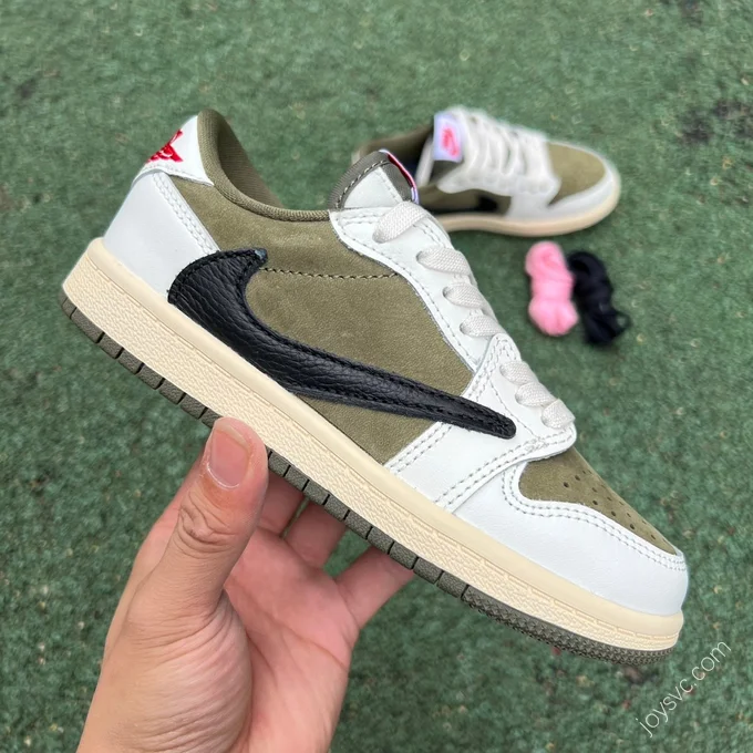 Travis Scott x Air Jordan 1 Low Military Green Kids DO5442-200