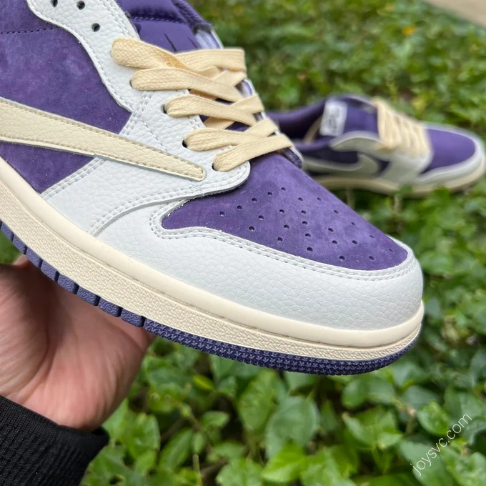 Travis Scott x Air Jordan 1 Low White Purple CQ4277-117