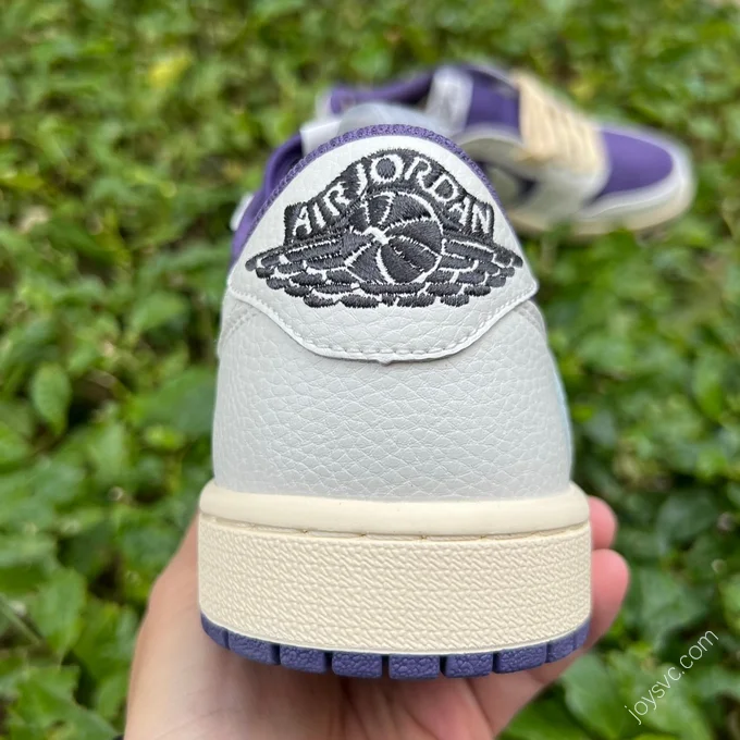 Travis Scott x Air Jordan 1 Low White Purple CQ4277-117