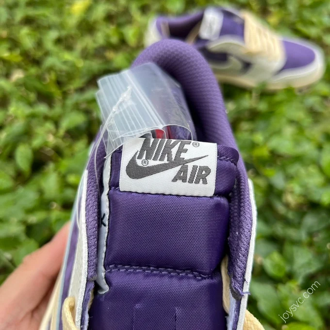 Travis Scott x Air Jordan 1 Low White Purple CQ4277-117