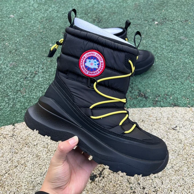 Goose Snow Boots Yellow Black