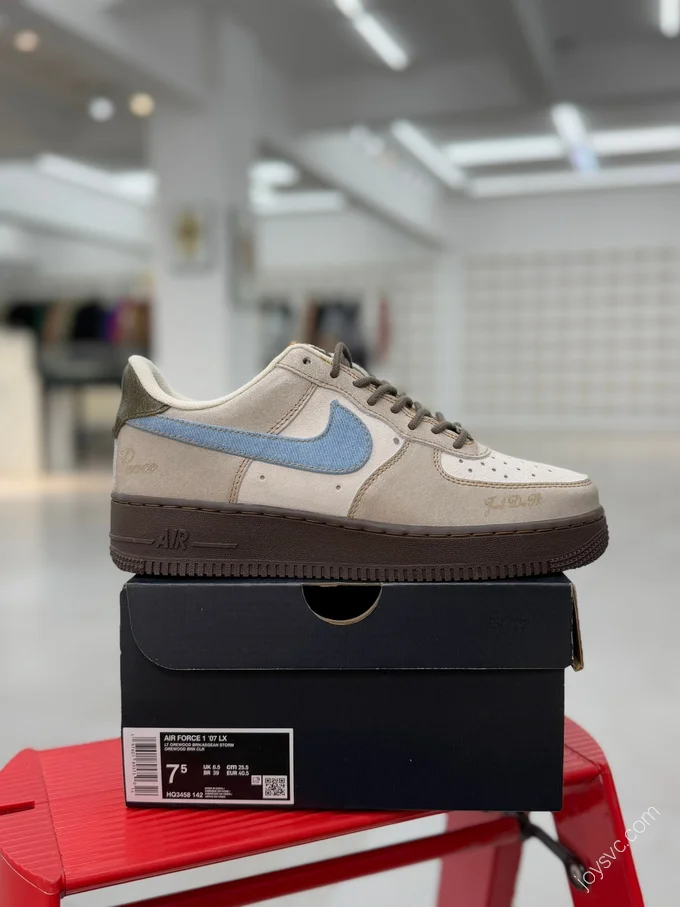 Nike Air Force 1 Blue Brown White HQ3458-142