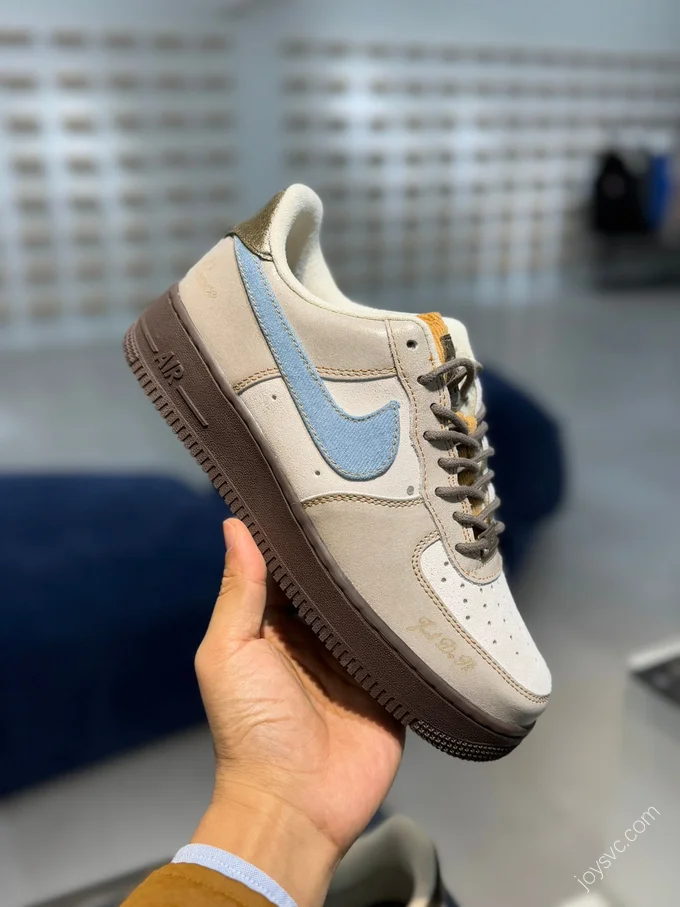 Nike Air Force 1 Blue Brown White HQ3458-142