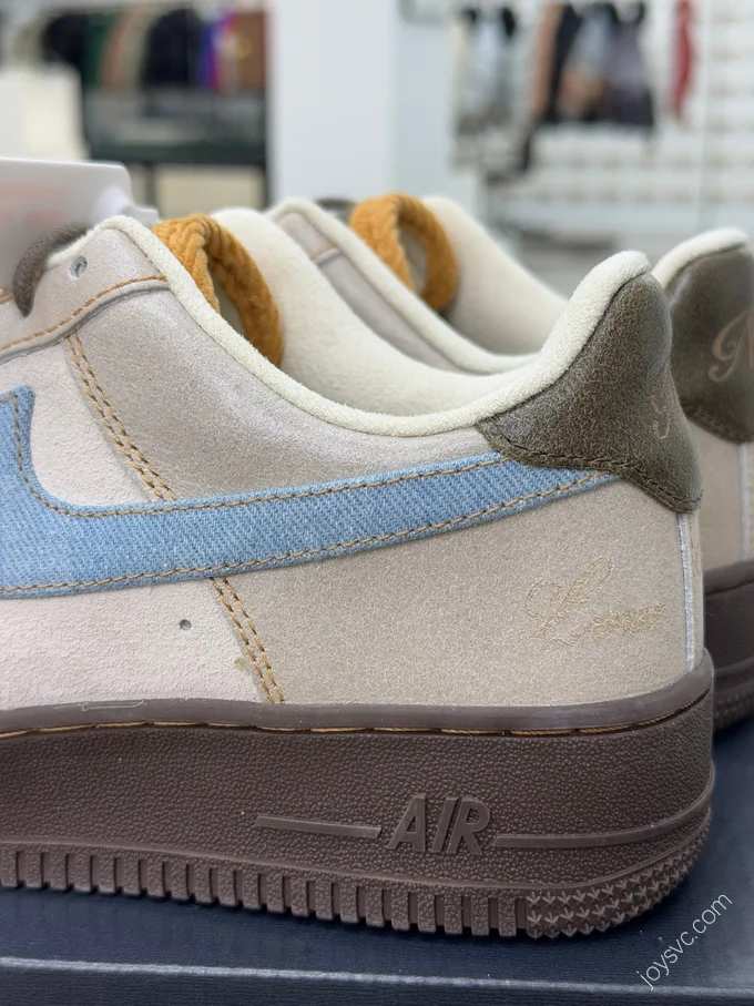 Nike Air Force 1 Blue Brown White HQ3458-142