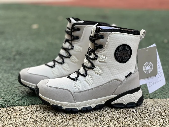 Goose Snow Boots Grey White