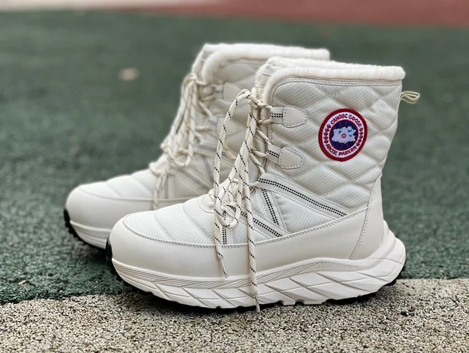 Goose Snow Boots Red Blue Grey White