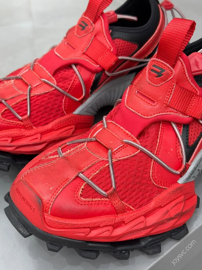 Balenciaga 18XL Hiking Boots Red Black