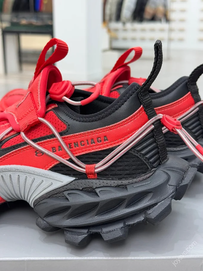 Balenciaga 18XL Hiking Boots Red Black