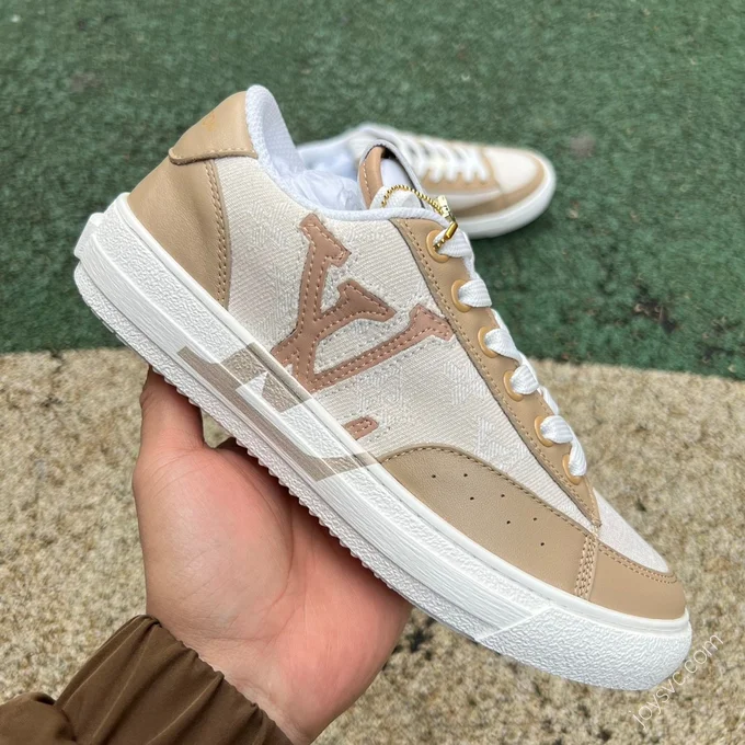 LOUIS VUITTON Charlie Denim White Brown