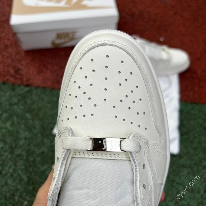 Travis Scott x Air Jordan 1 Low Golf Pure White TD1288-111