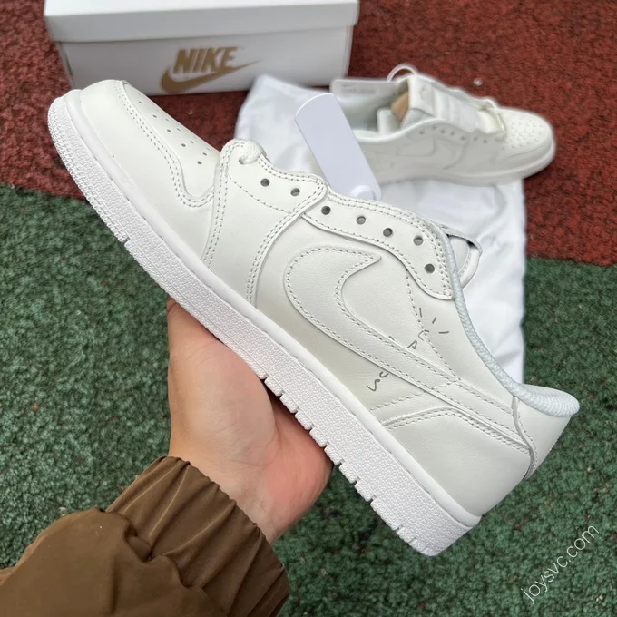 Travis Scott x Air Jordan 1 Low Golf Pure White TD1288-111