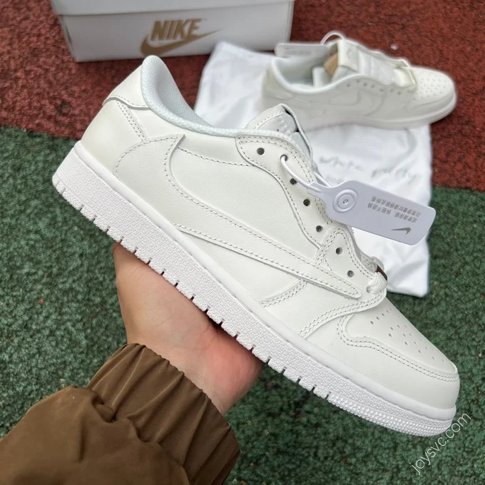 Travis Scott x Air Jordan 1 Low Golf Pure White TD1288-111