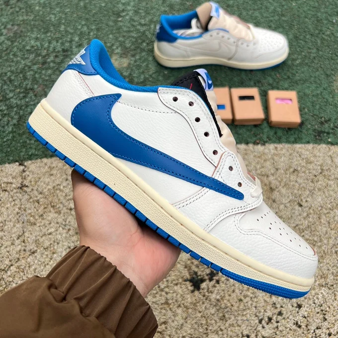 Travis Scott x Fragment Design x Air Jordan 1 Blue White DM7866-104