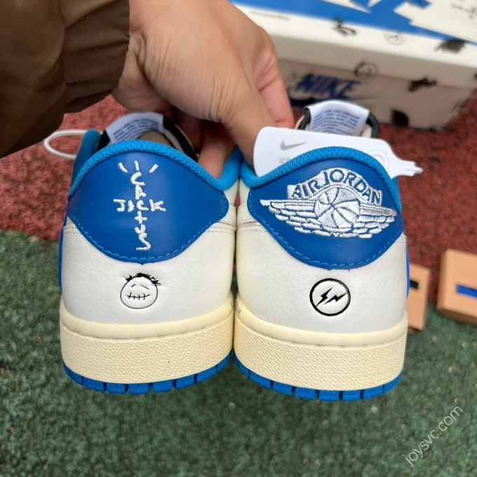 Travis Scott x Air Jordan 1 Low Lightning 2.0 White Blue DM7866-104