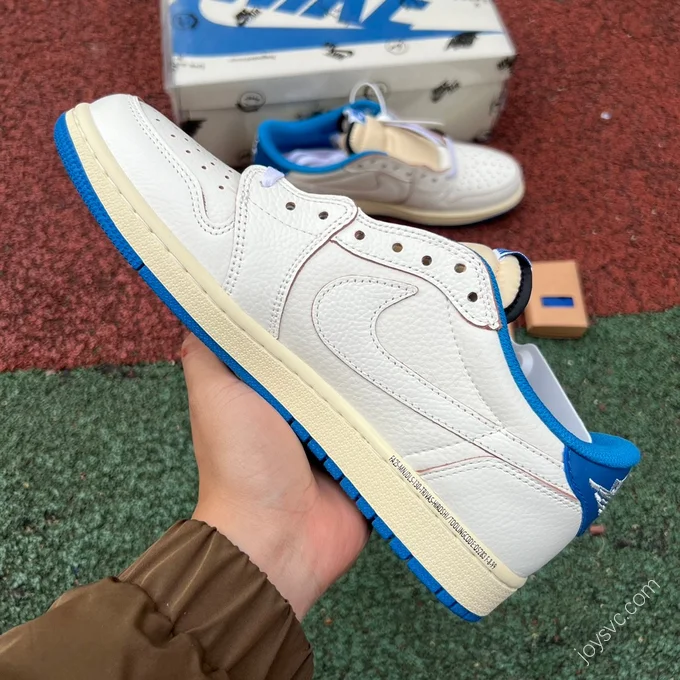 Travis Scott x Air Jordan 1 Low Lightning 2.0 White Blue DM7866-104