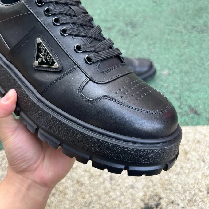 Prada Black Leather Sneakers