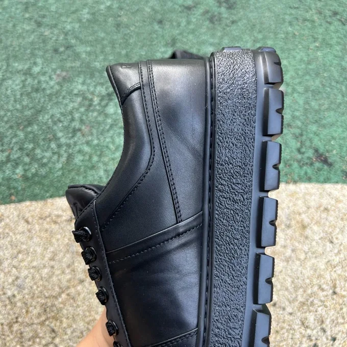 Prada Black Leather Sneakers