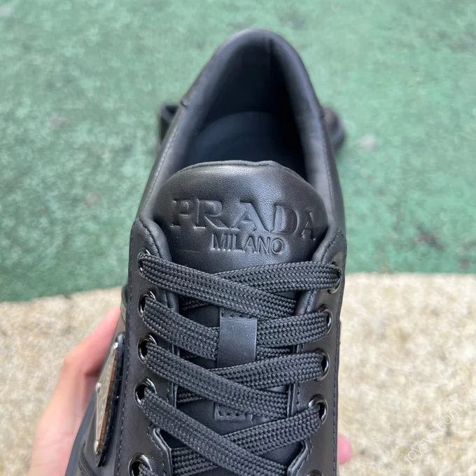 Prada Black Leather Sneakers