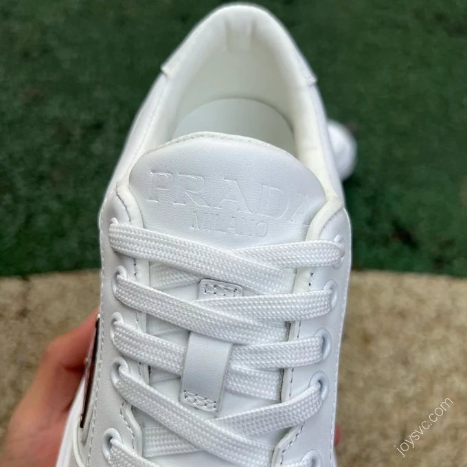 Prada White Leather Sneakers