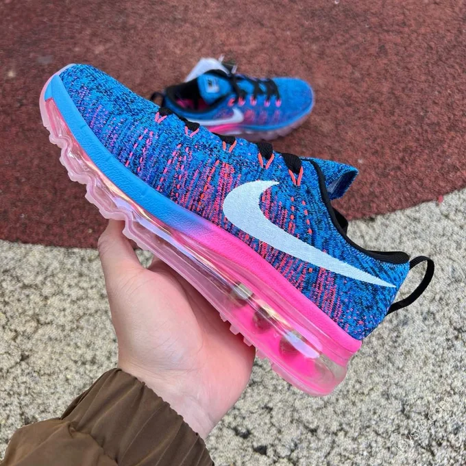 Nike Flyknit Air Max 2016 Blue Pink 620469-014