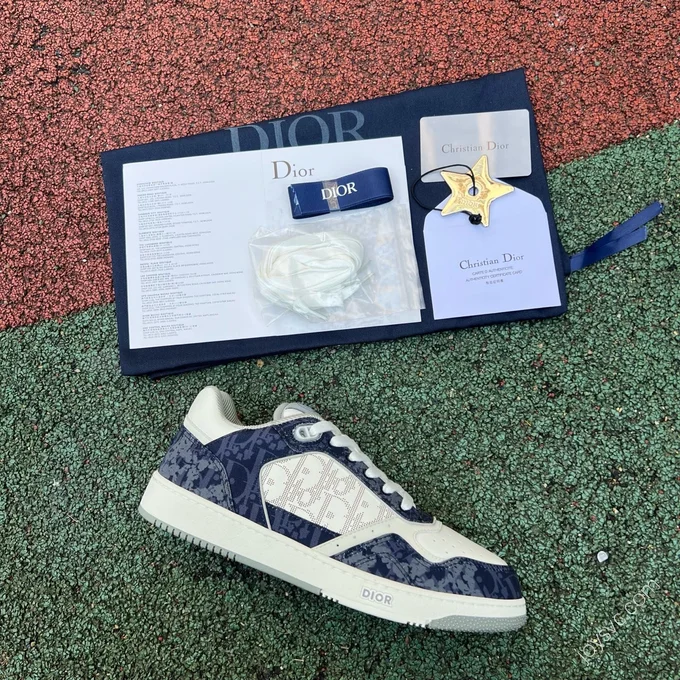 DIOR B27 Low White Blue Denim