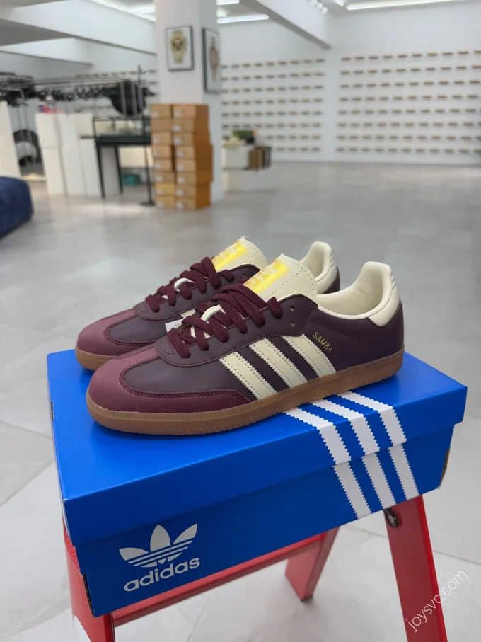 Adidas Originals Samba Burgundy T-Toe Shoes ID0477