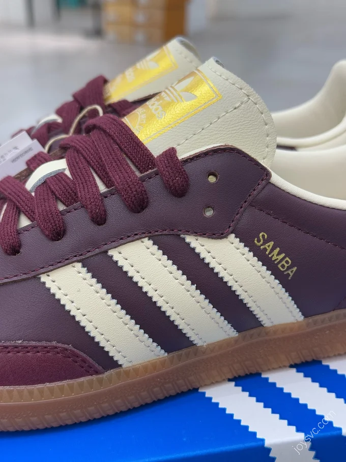 Adidas Originals Samba Burgundy T-Toe Shoes ID0477