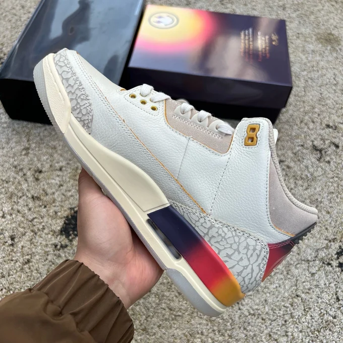 J Balvin x Air Jordan 3 Rainbow Sneaker FN0344-901