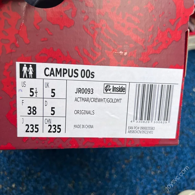 Adidas Campus White Red JR0093