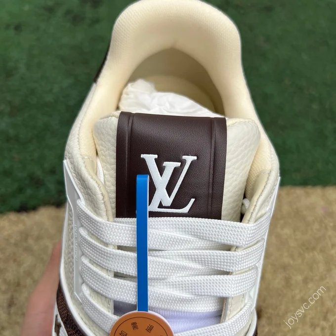 LOUIS VUITTON Trainer White Brown