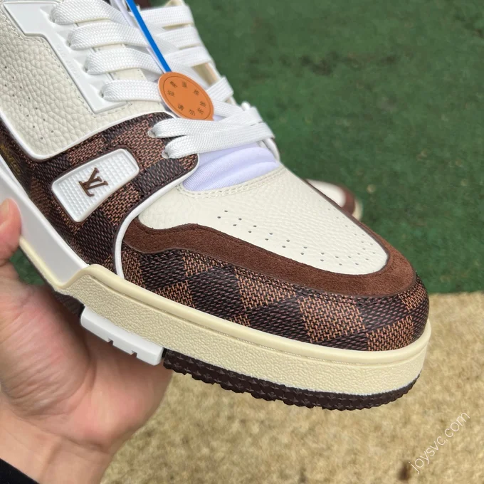 LOUIS VUITTON Trainer White Brown