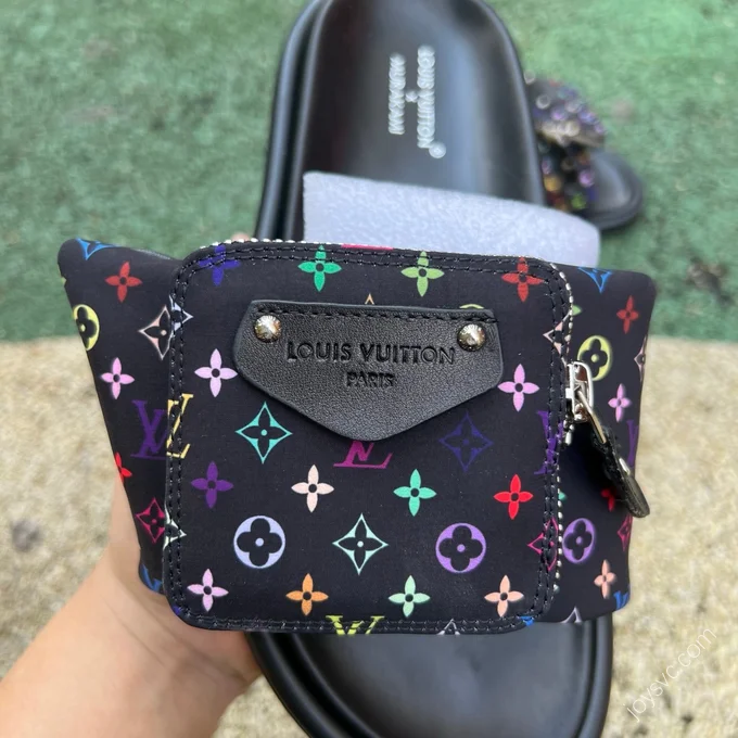 Takashi Murakami x LOUIS VUITTON Slides Black