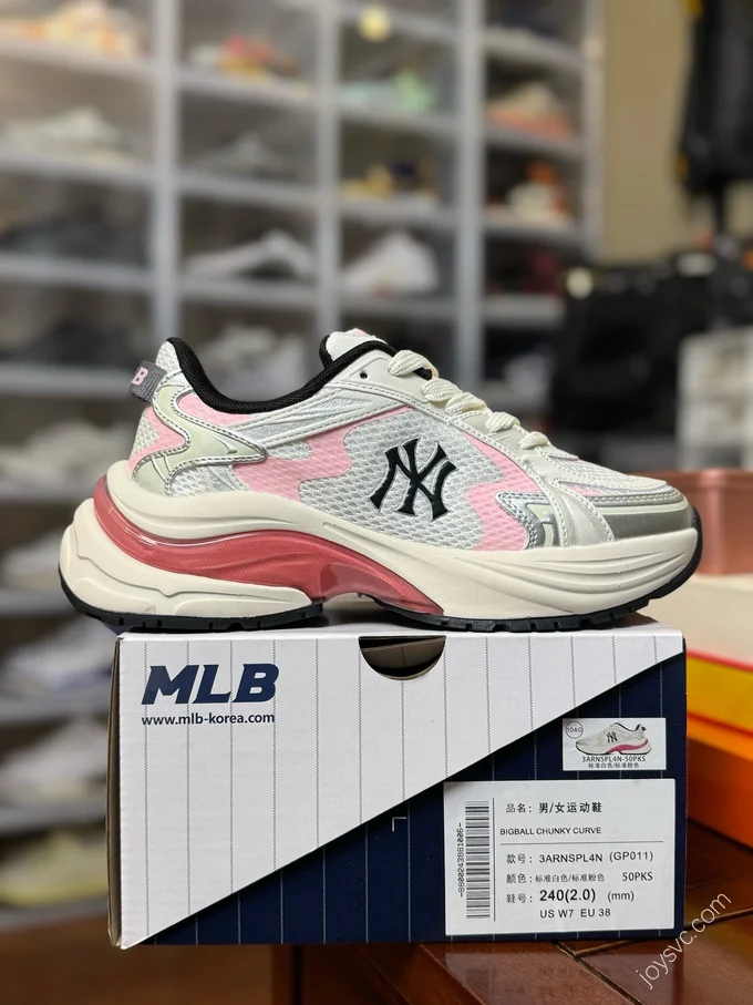 MLB New York Yankees Curve Runner White Pink 3ARNSPL4N GP011