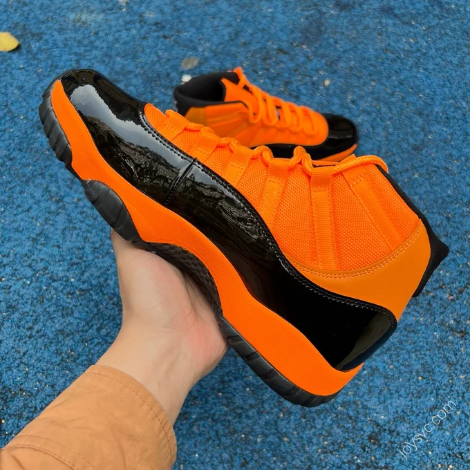 Air Jordan 11 Black Orange Basketball Shoes CT8012-800