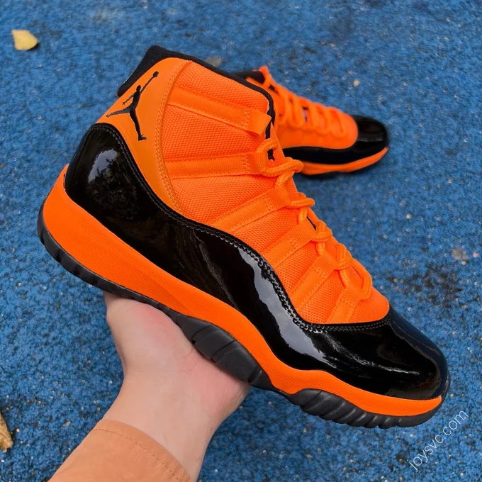 Air Jordan 11 Black Orange Basketball Shoes CT8012-800