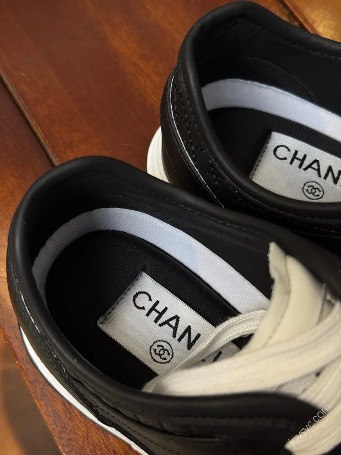 CHANEL 25P German Trainer Shoes Black