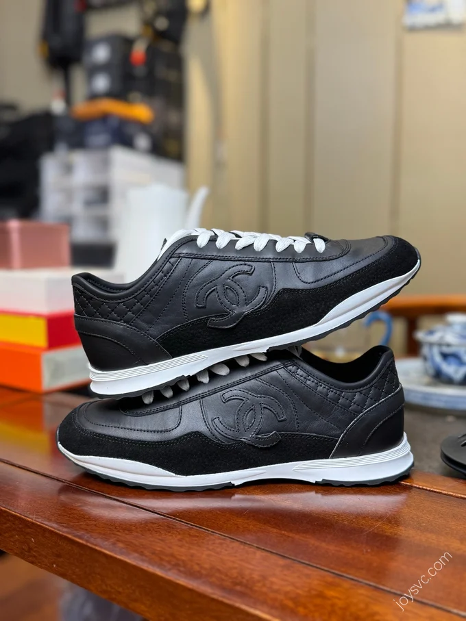CHANEL 25P German Trainer Shoes Black