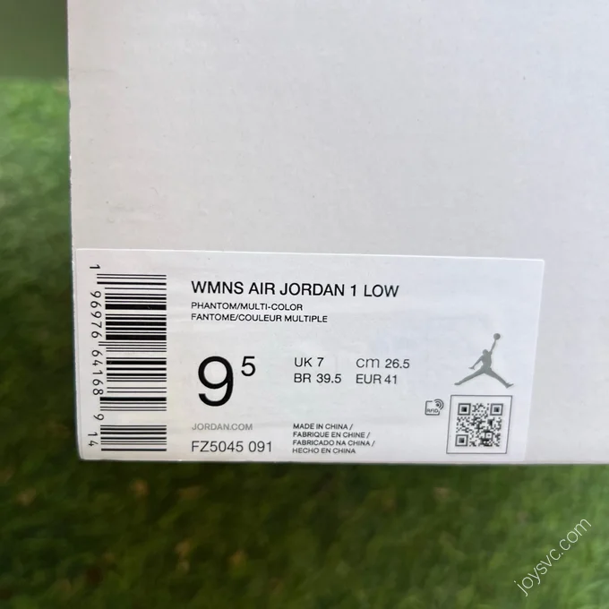 Air Jordan 1 Low White Grey Blue Orange Shoes FZ5045-091