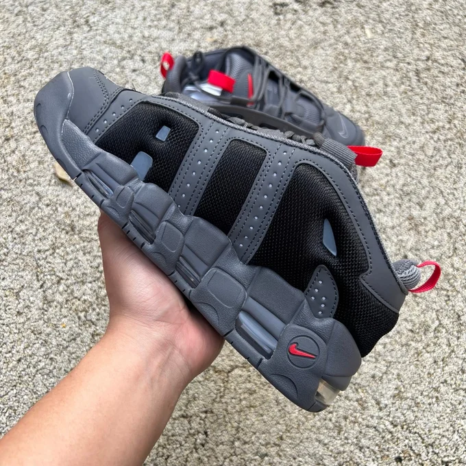 Nike Air More Uptempo Low Black Grey Shoes FZ3055-005