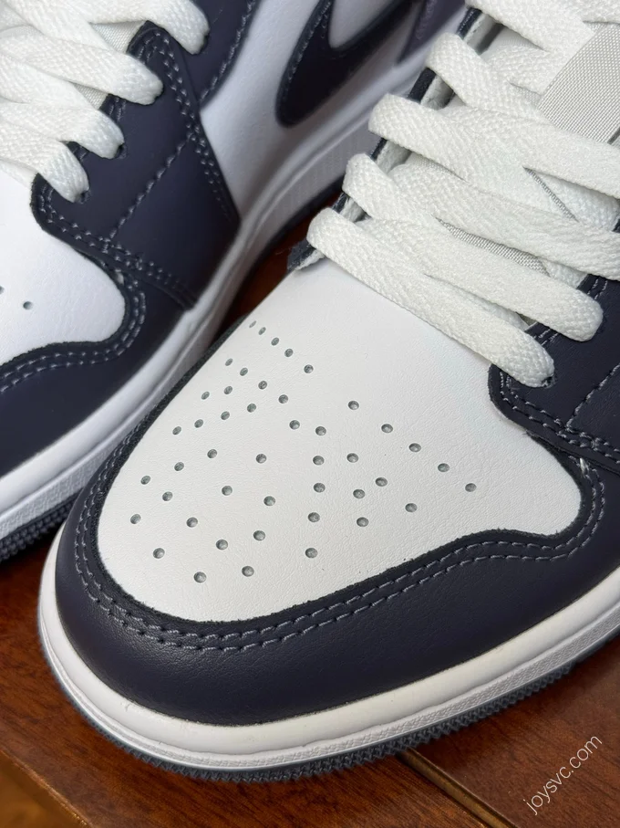 DT Air Jordan 1 Low White Black Purple Shoes 553558-145